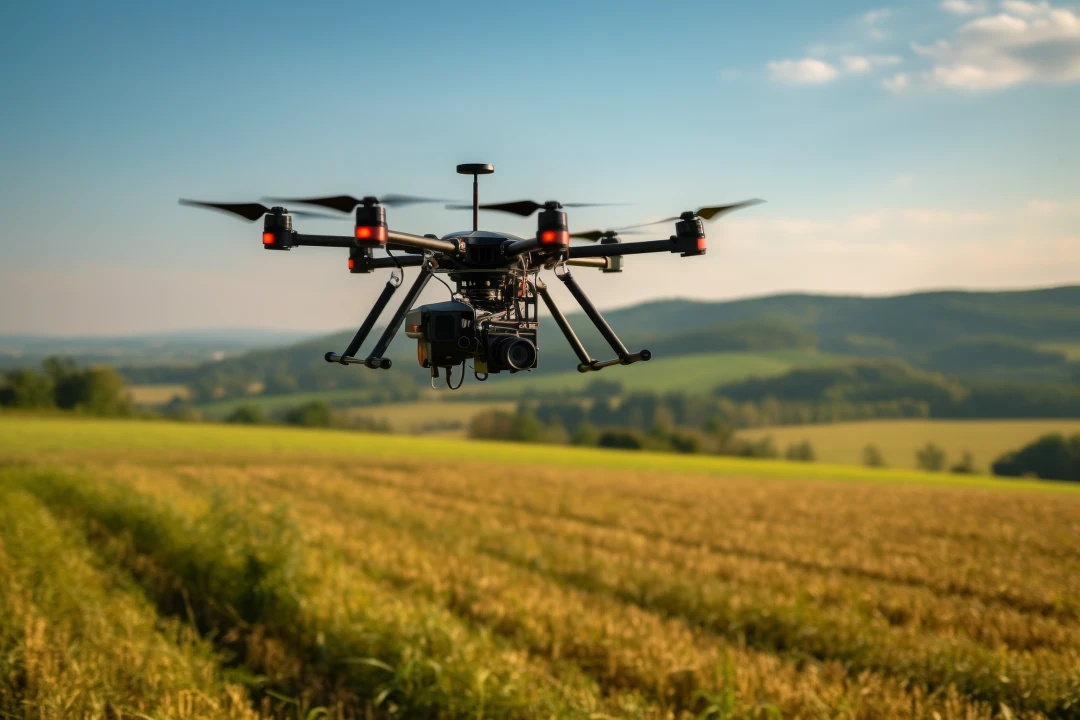 Drones' on duty 'high standard farmland production showcases technological standards