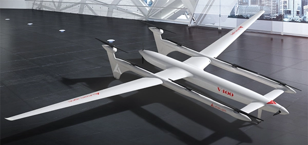 Shanghai Fengfei Aviation Technology Co., Ltd., from the East China UAV Base in Jinshan, Shanghai, made the global debut of the V400 Albatros, a 400 kilogram large vertical takeoff and landing intelligent aircraft, at the exhibition.